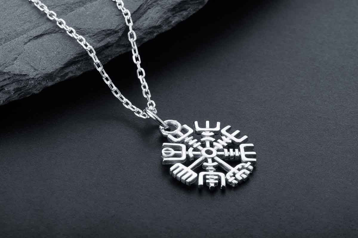 vkngjewelry Pendant Mini Vegvisir Silver Pendant