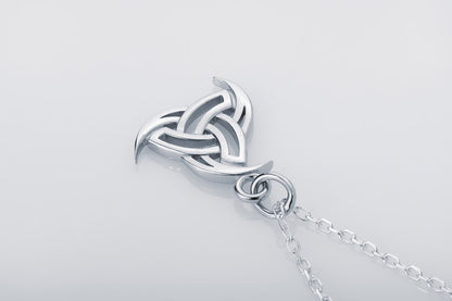 vkngjewelry Pendant Handcrafted Slim Odin's Horns Silver pendant