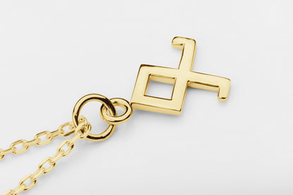 vkngjewelry Pendant Handmade Gold Rune Othala Pendant