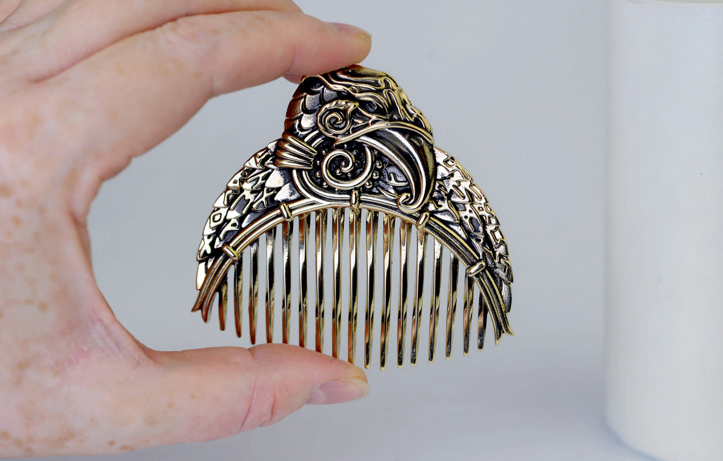 Handcrafted Eagle Solid Brass Beard Comb