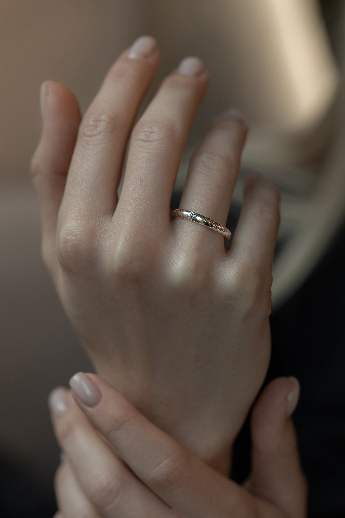 vkngjewelry Rings Celtic Trinity Knot Silver Band, Norse Wedding Ring