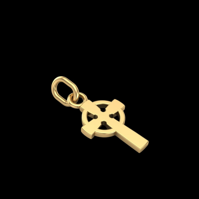 Handmade Gold Celtic Cross Pendant V2