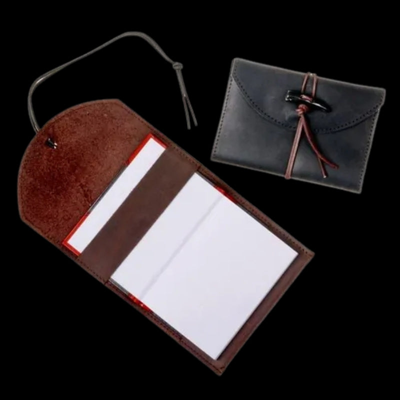 Leather Book Cover with Notebook - small
