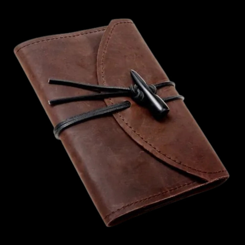 Leather Book Cover with Notebook - small
