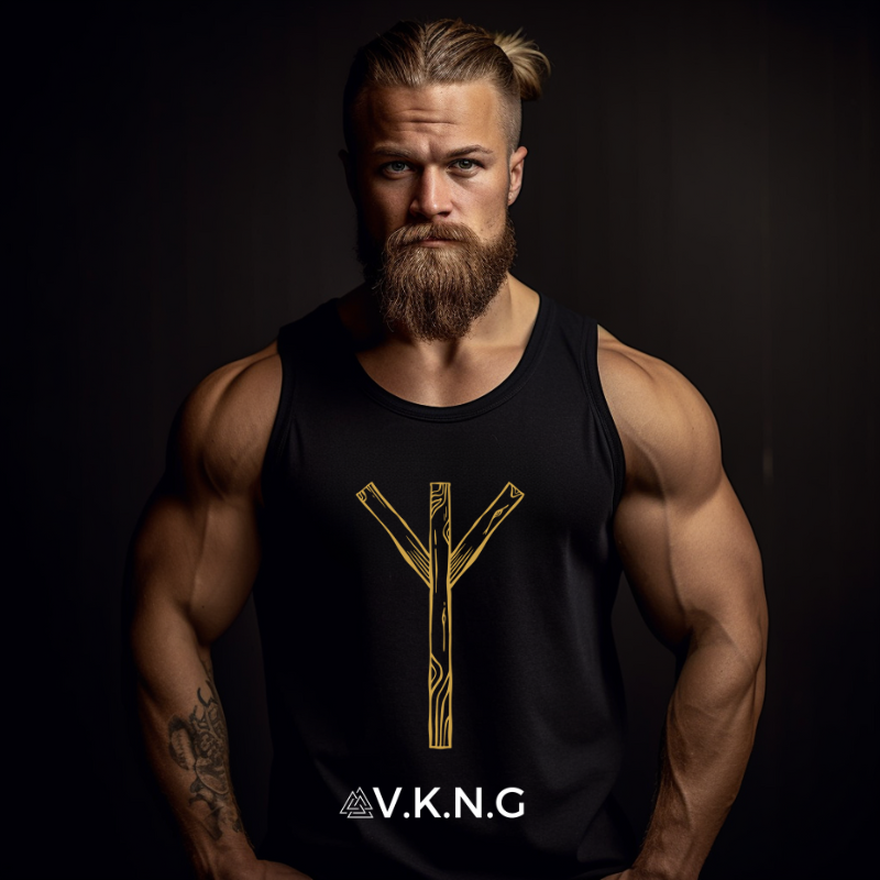 Printify Tank Top Algiz Rune V.K.N.G™ Tank top