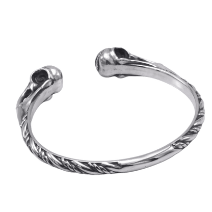 vkngjewelry Bracelet Armring Ravens skulls with Gems