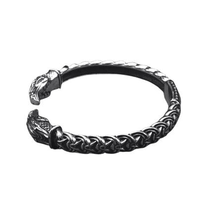 vkngjewelry Bracelet Armring Ravens with Norse ornament