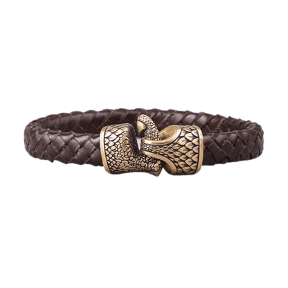 vkngjewelry Bracelet Dragon's Claw Leather Bracelet