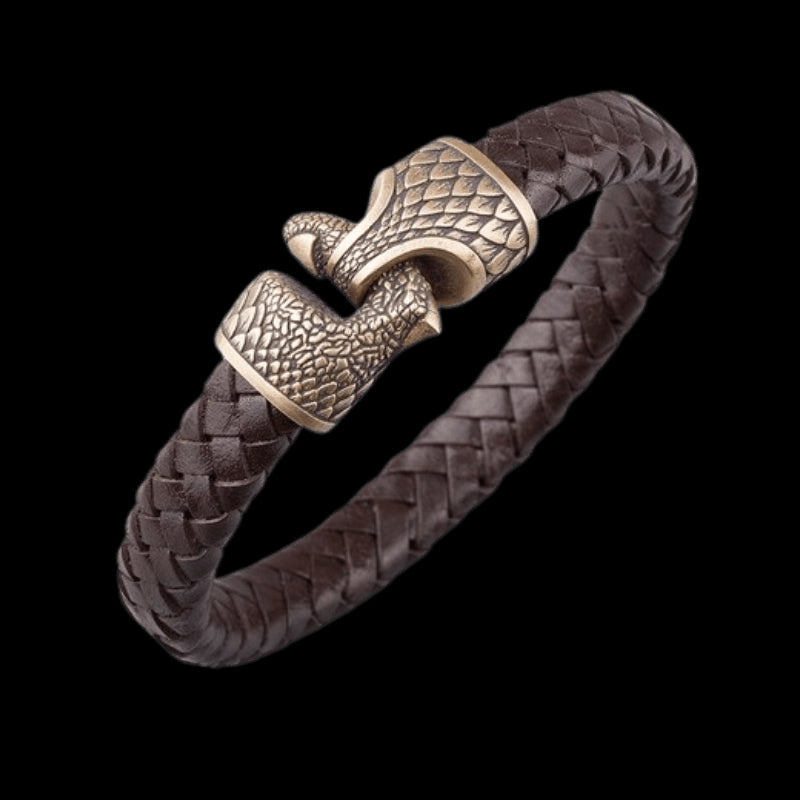 vkngjewelry Bracelet Dragon's Claw Leather Bracelet