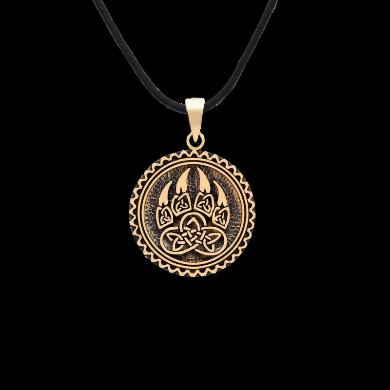 vkngjewelry Necklace Berzerker Paw Bronze Amulet