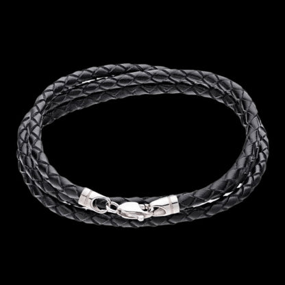 vkngjewelry Pendant Braided Leather Cord