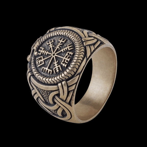 vkngjewelry Bagues Vegvisir Ring Bronze