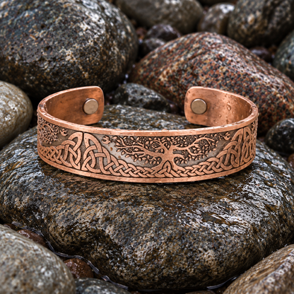 vkngjewelry Bracelet Handcrafted Celtic Copper Magnet Bracelet Tree of life