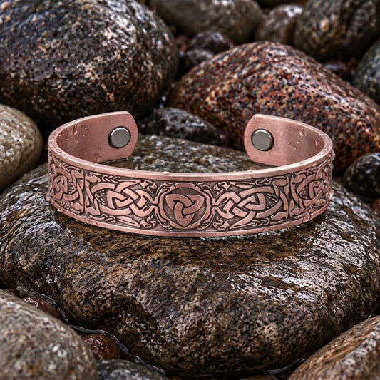 vkngjewelry Bracelet Handcrafted Celtic Copper Magnet Bracelet Triquetra