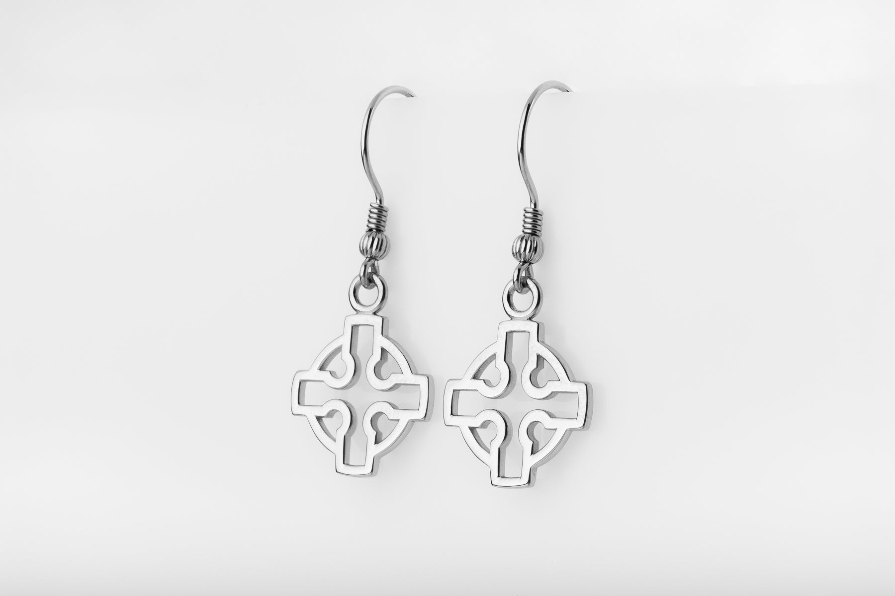 vkngjewelry Earrings Celtic Cross Earrings, Silver Norse Jewelry