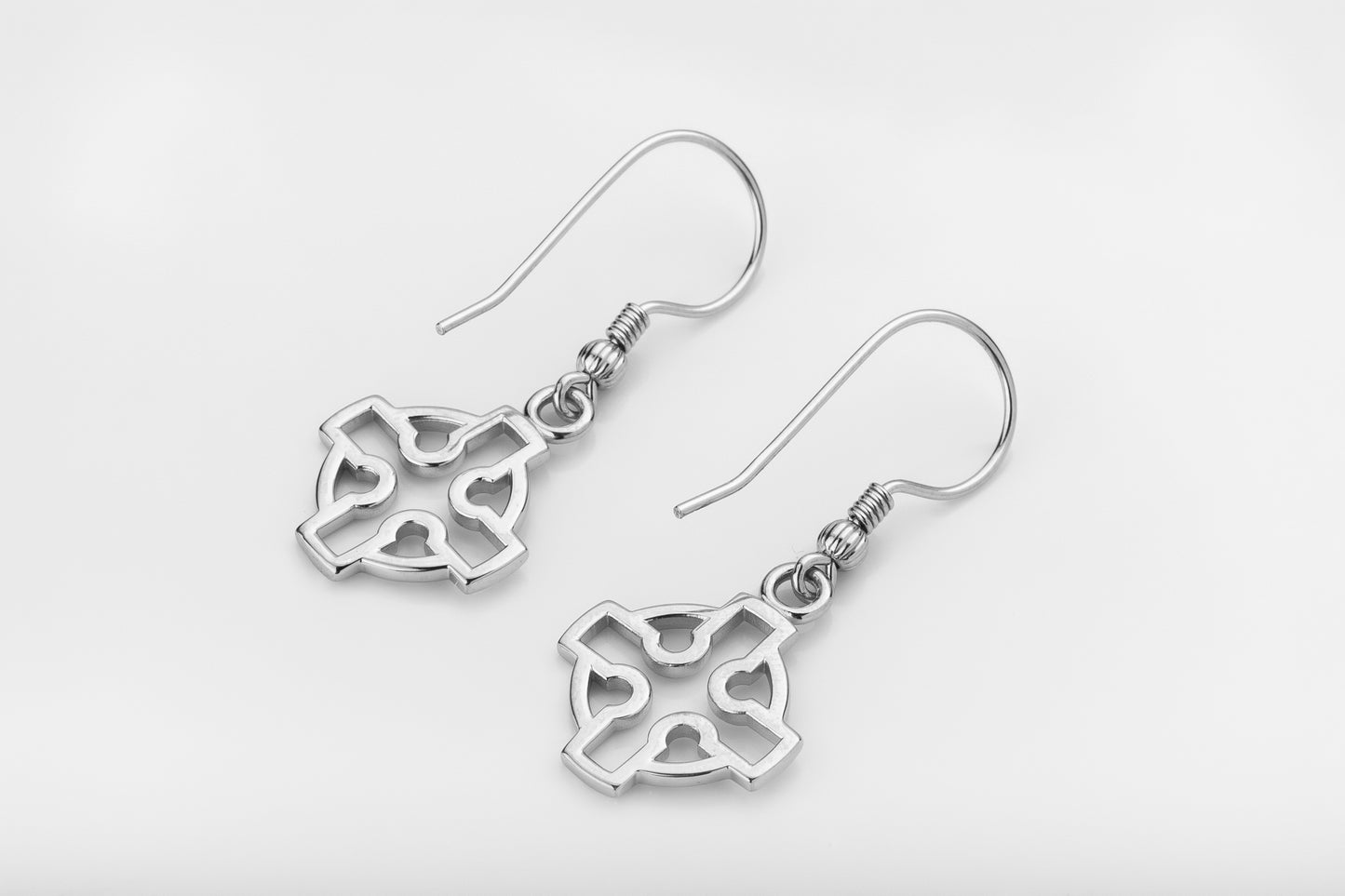vkngjewelry Earrings Celtic Cross Earrings, Silver Norse Jewelry