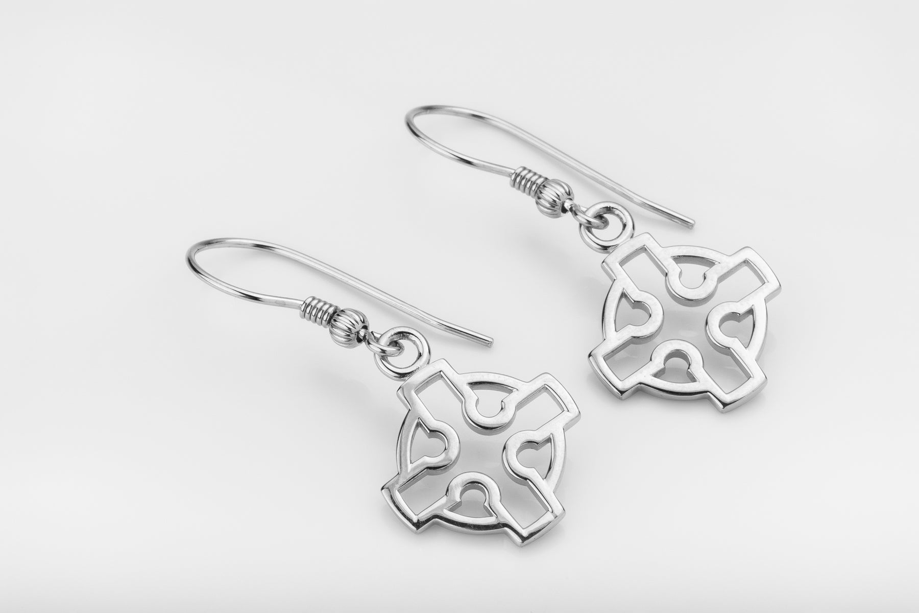 vkngjewelry Earrings Celtic Cross Earrings, Silver Norse Jewelry