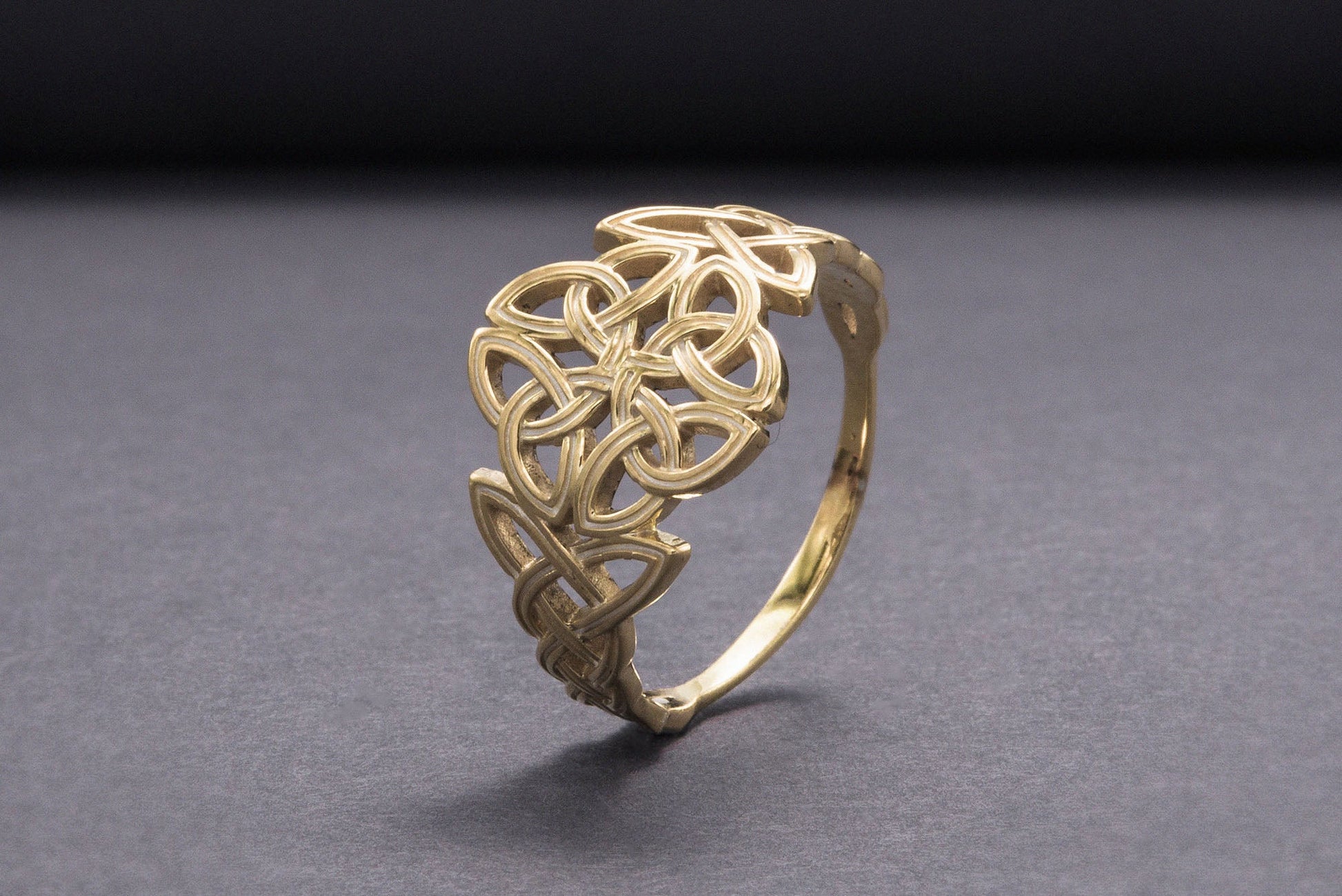 vkngjewelry Ring Handcrafted  Celtic Ornament Gold Ring