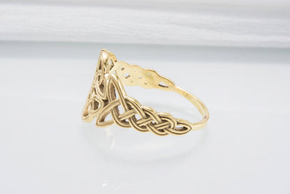 vkngjewelry Ring Handcrafted  Celtic Ornament Gold Ring