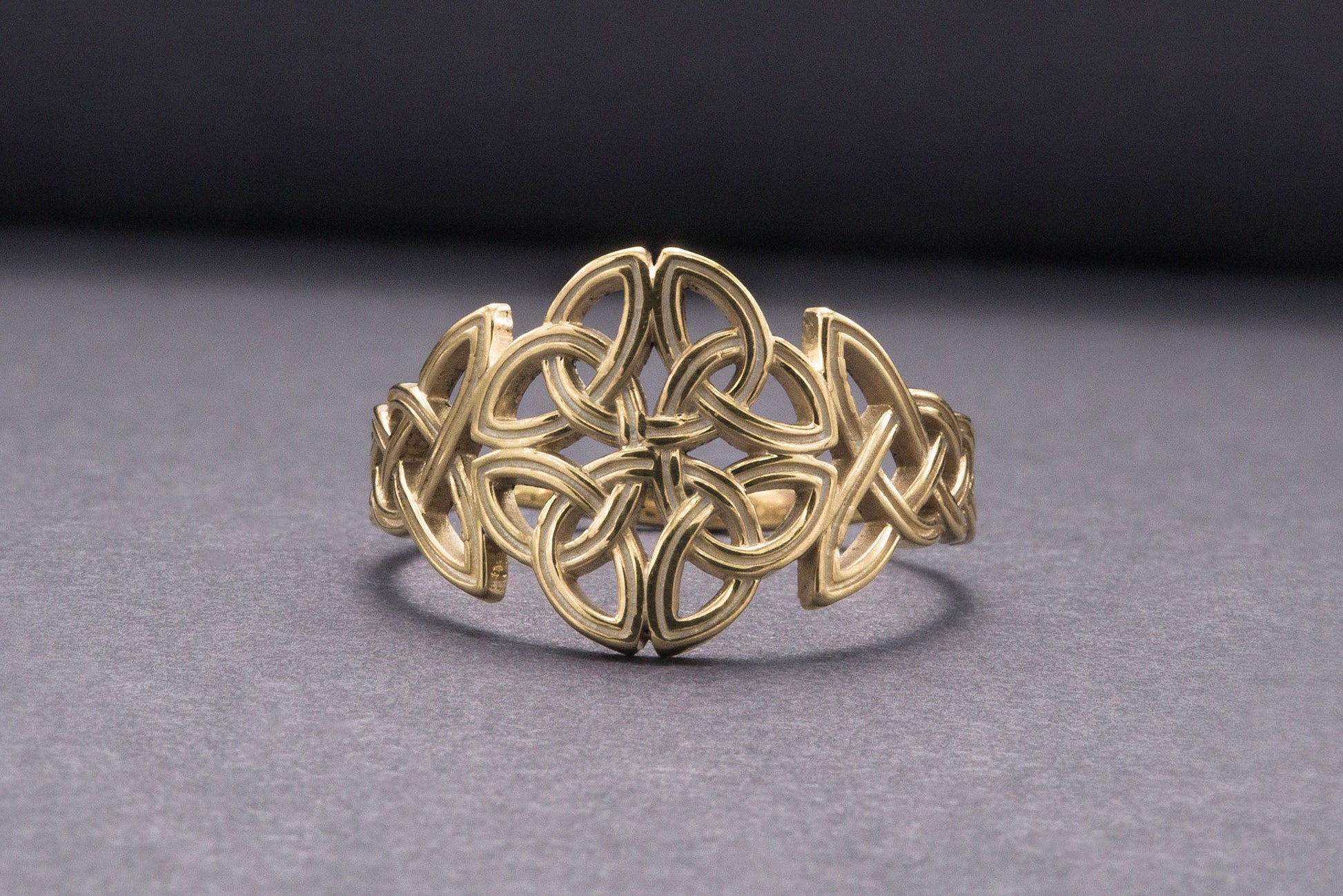 vkngjewelry Ring Handcrafted  Celtic Ornament Gold Ring