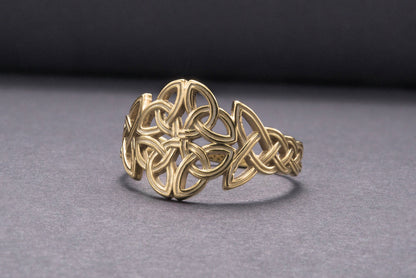 vkngjewelry Ring Handcrafted  Celtic Ornament Gold Ring