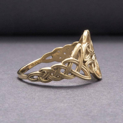 vkngjewelry Bagues Celtic Ornament Gold Ring