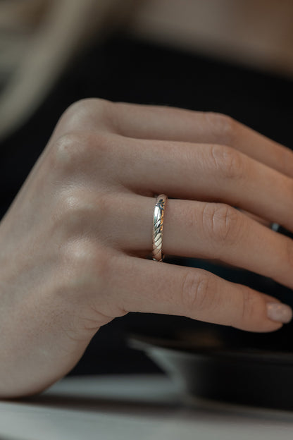vkngjewelry Rings Celtic Trinity Knot Silver Band, Norse Wedding Ring