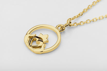 vkngjewelry Pendant Claddagh Celtic Pendant - Symbol of Love, Loyalty & Friendship