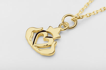 vkngjewelry Pendant Claddagh Celtic Pendant - Symbol of Love, Loyalty & Friendship V2