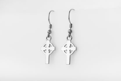 vkngjewelry Earrings Classic Cross Earrings, Sterling Silver Jewelry