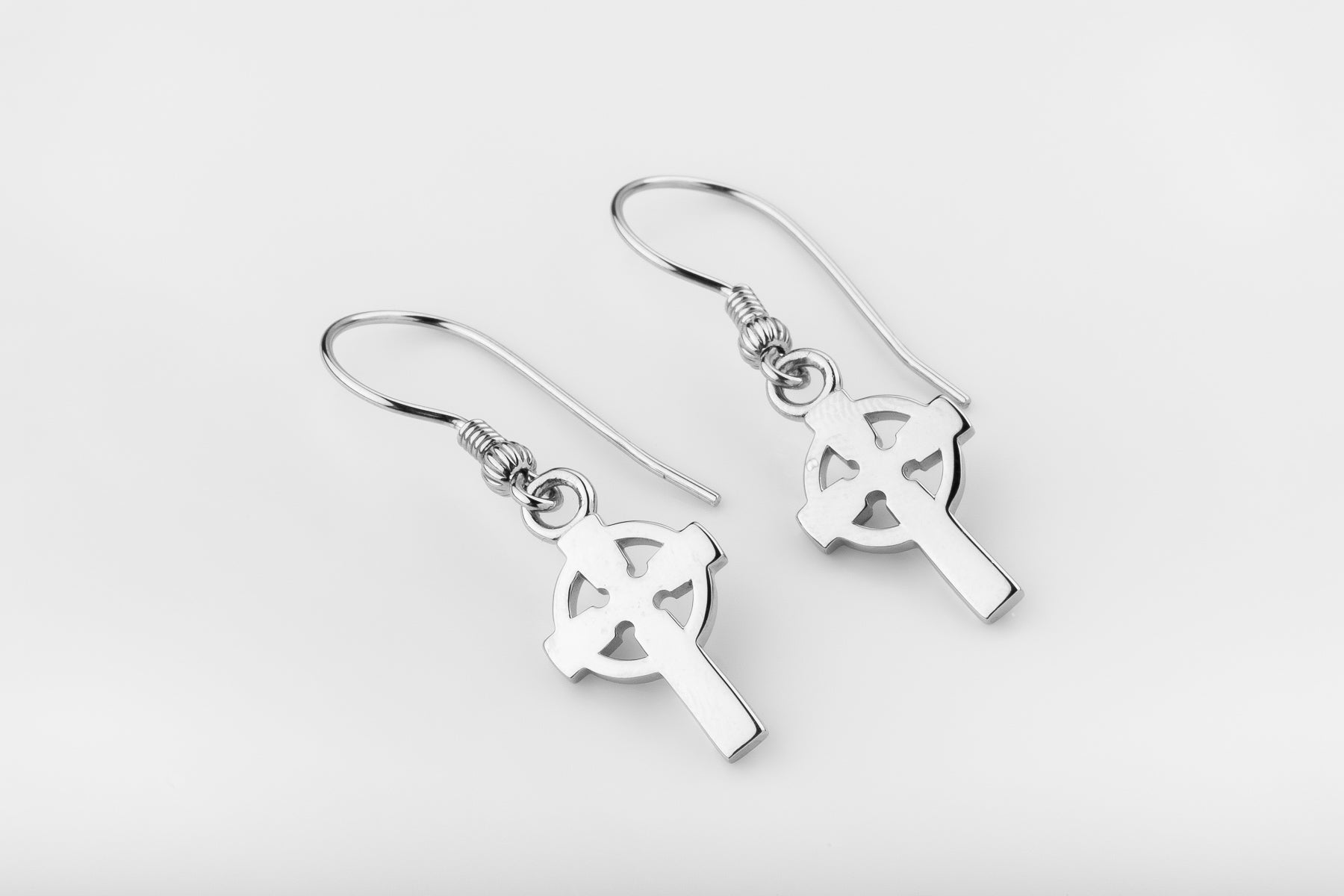 vkngjewelry Earrings Classic Cross Earrings, Sterling Silver Jewelry