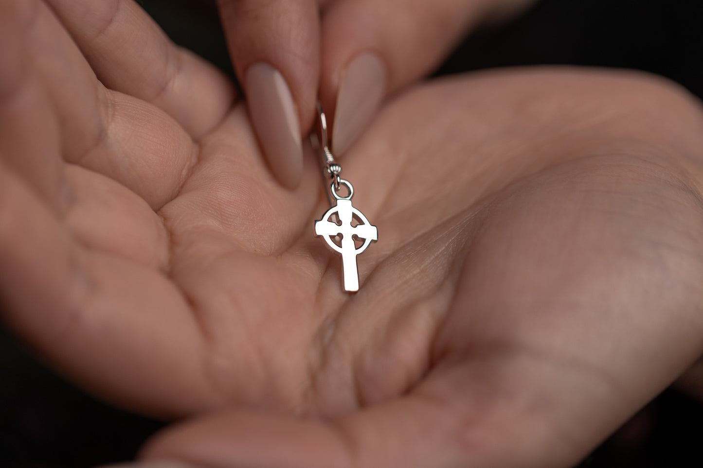 vkngjewelry Earrings Classic Cross Earrings, Sterling Silver Jewelry