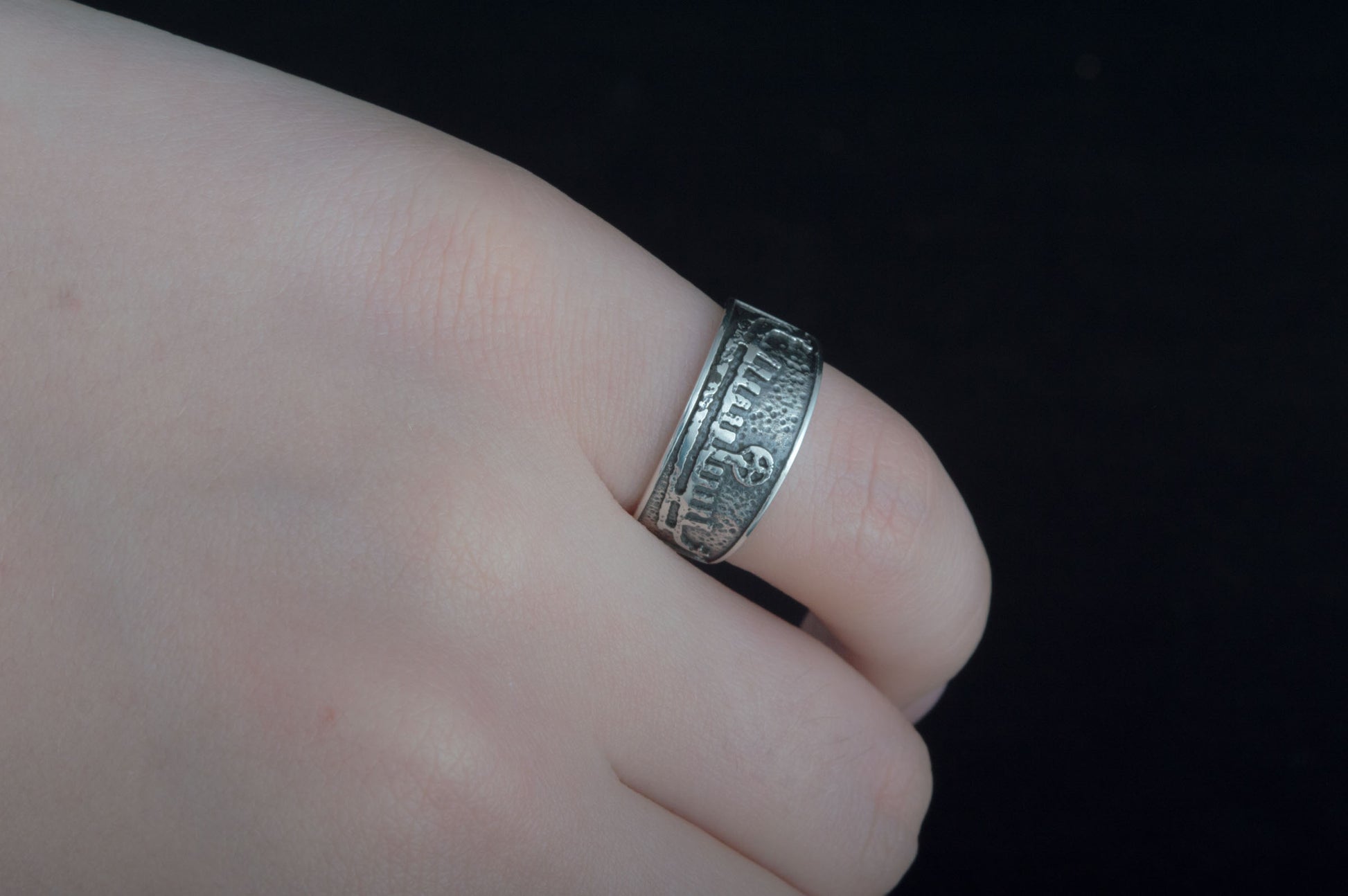 vkngjewelry Ring Handcrafted  Drakkar Symbol Bronze Handcrafted Ring