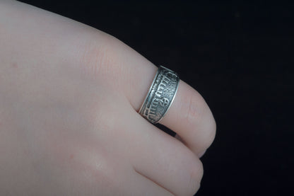 vkngjewelry Ring Handcrafted  Drakkar Symbol Bronze Handcrafted Ring