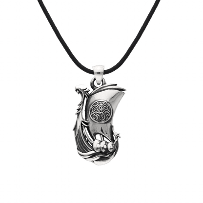 vkngjewelry Pendant Drakkar Viking Symbols Sterling Silver Pendant