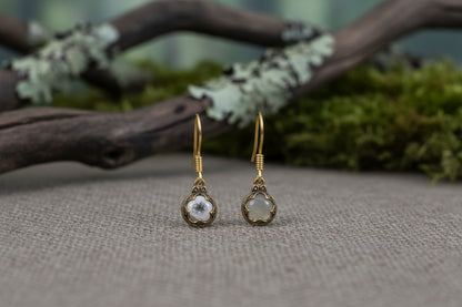 vkngjewelry Pendant Handcrafted Earrings with Gotland glass spheres Bronze Small