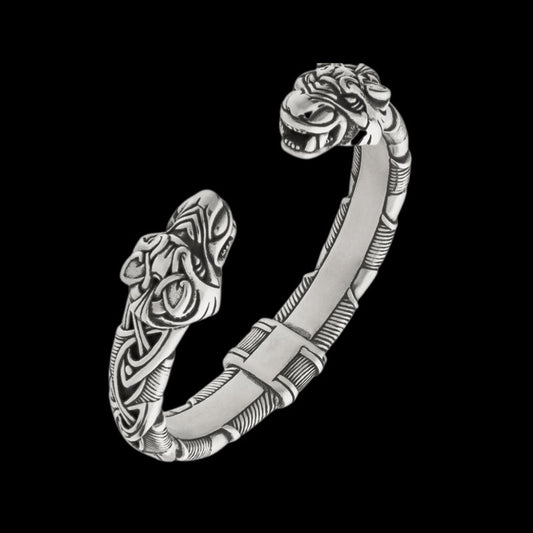 Pulsera vikinga de plata, anillo de brazo Ragnar Lothbrok, joyería vikinga,  brazalete de par dragón, pulsera de torc nórdico, pulsera celta, hombres  brazaletes -  México