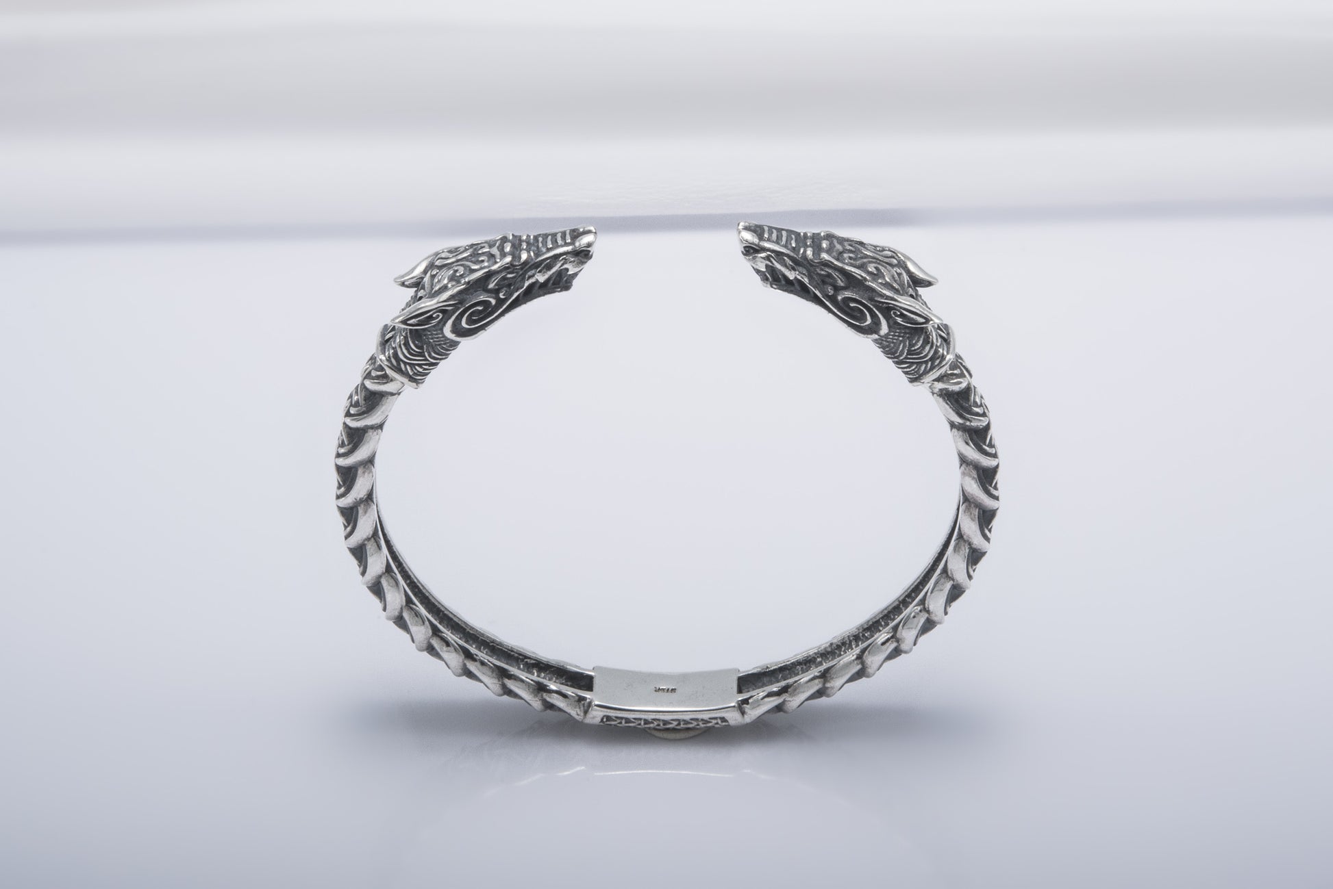 vkngjewelry Bracelet Handcrafted Fine Ornament Armring Fenrir Silver Sterling