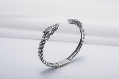 vkngjewelry Bracelet Handcrafted Fine Ornament Armring Fenrir Silver Sterling