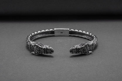 vkngjewelry Bracelet Handcrafted Fine Ornament Armring Fenrir Silver Sterling
