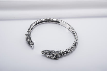 vkngjewelry Bracelet Handcrafted Fine Ornament Armring Fenrir Silver Sterling