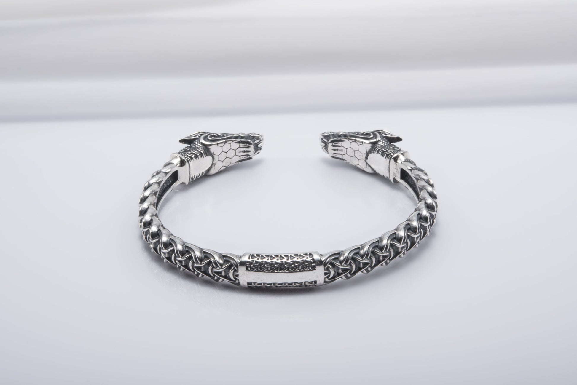 vkngjewelry Bracelet Handcrafted Fine Ornament Armring Fenrir Silver Sterling