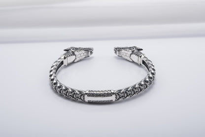vkngjewelry Bracelet Handcrafted Fine Ornament Armring Fenrir Silver Sterling