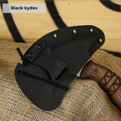 vkngjewelry hache Forged Tomahawk "Skaldrun" With Tribal Engraving