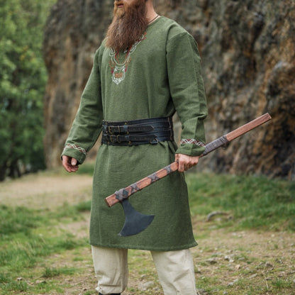 vkngjewelry Apparel & Accessories "Freki” Viking Tunic With Hand Embroidery