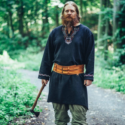 vkngjewelry Apparel & Accessories "Freki” Viking Tunic With Hand Embroidery