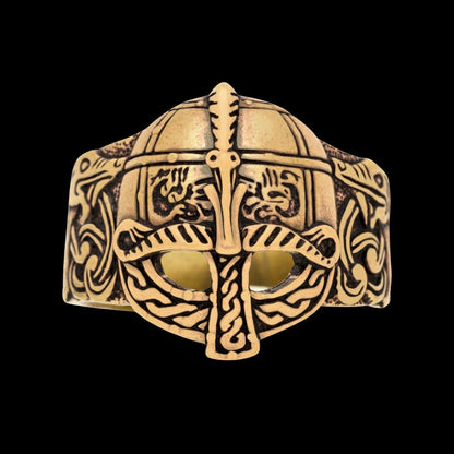 vkngjewelry Bagues Gjermundbu Helmet Dragons Bronze Ring