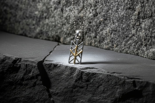 vkngjewelry Pendant Gold Celtic Pendant With Algiz Rune