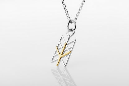 vkngjewelry Pendant Gold Celtic Pendant With Algiz Rune