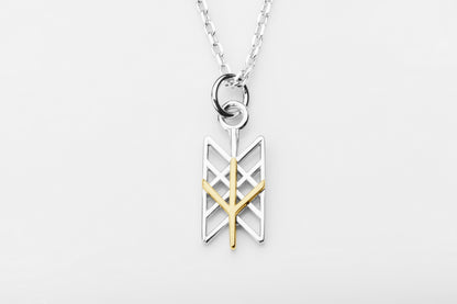 vkngjewelry Pendant Gold Celtic Pendant With Algiz Rune